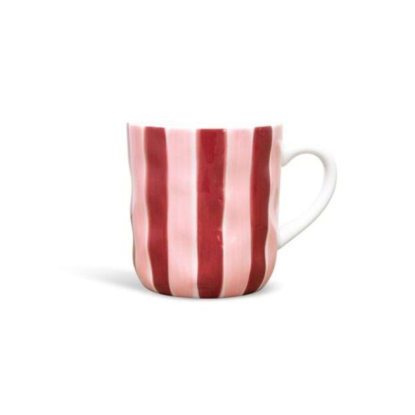 Noss and co.  Mug - Pink and Red Stripe