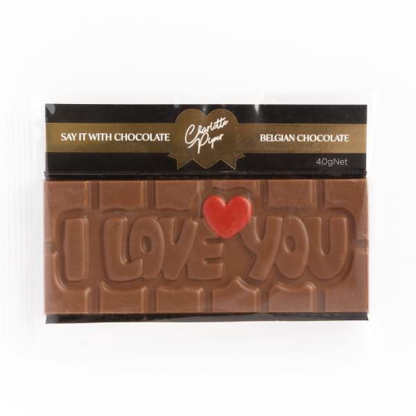I Love You Milk Chocolate Bar 40g