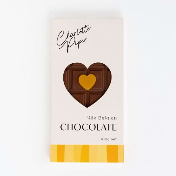 Charlotte Piper milk chocolate bar
